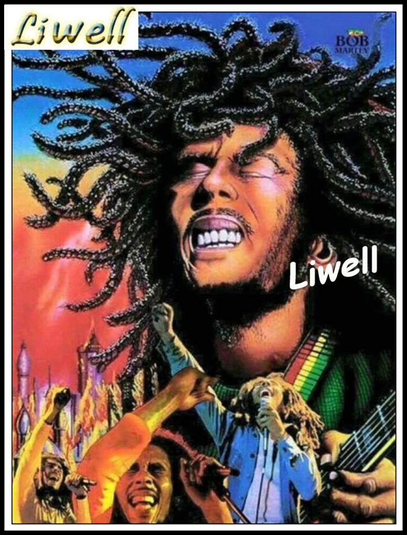 Graffiti 5d músico Reggae Bob Marley pintura de diamante un amor melocotón  póster mosaico punto de cruz Kits de taladros completos decoración del  hogar - AliExpress, image size:800x1051