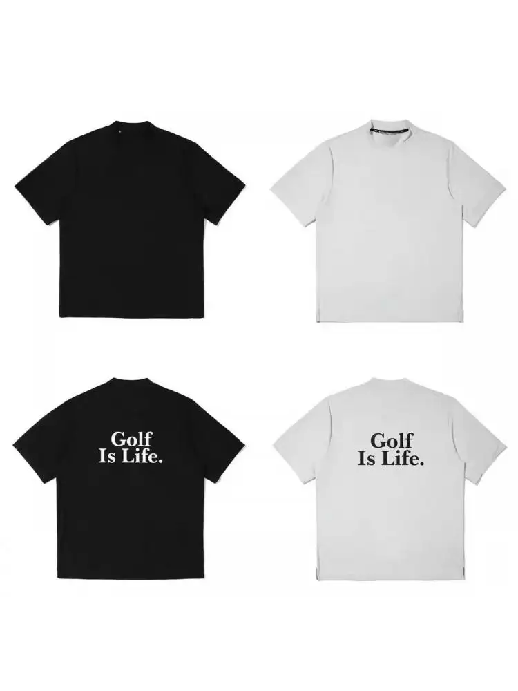 

2024 Golf Spring And Summer Shirt Quick-drying Sports Breathable Loose Men's Short-sleeved T-shirt Solid Color Hot Selling