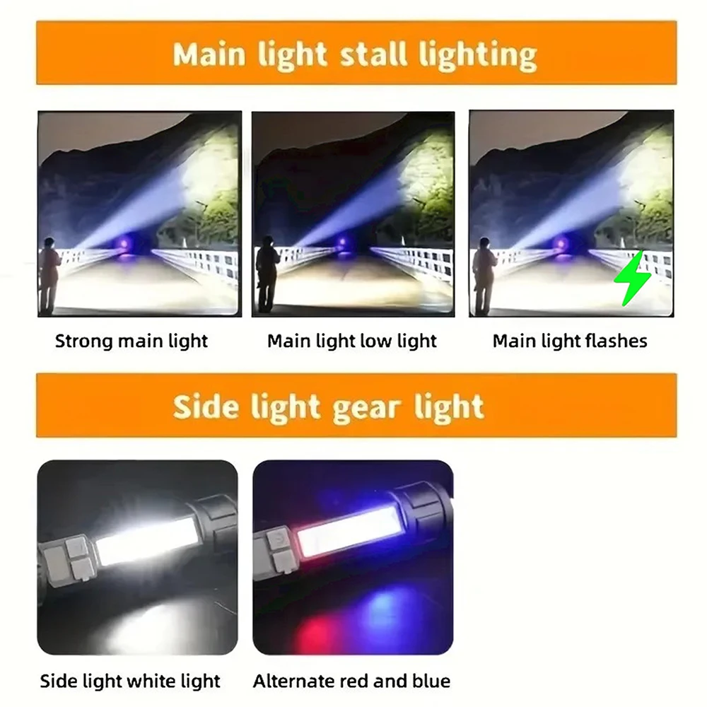 Rechargeable COB LED Flashlight 6