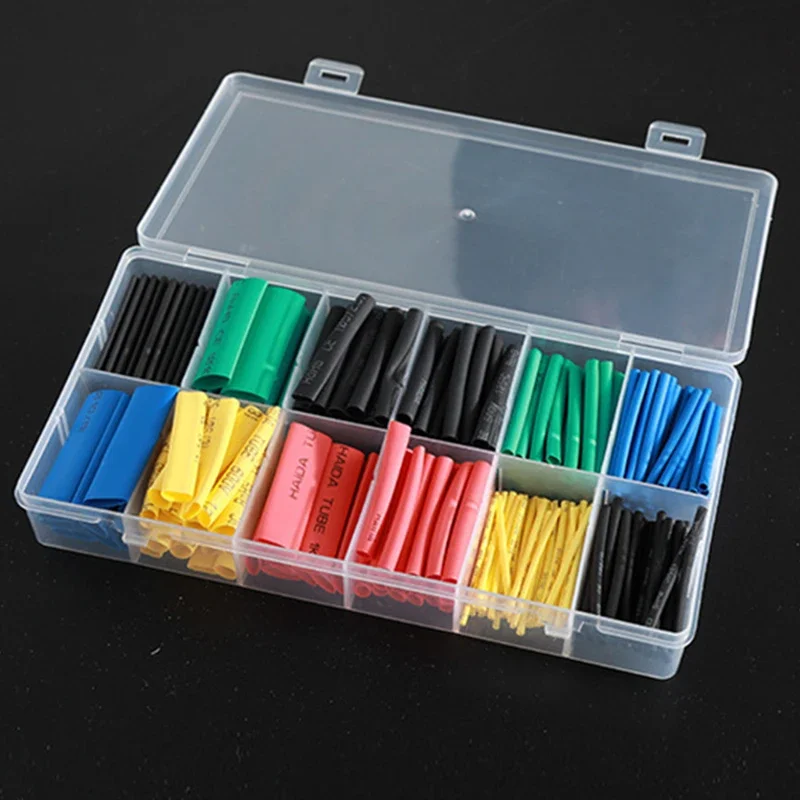 280PCS Car Wire Connector Shrinking Assorted Heat Shrink Tube Polyolefin Auto Motorcycle Wire Cable Insulated Sleeving Tubing