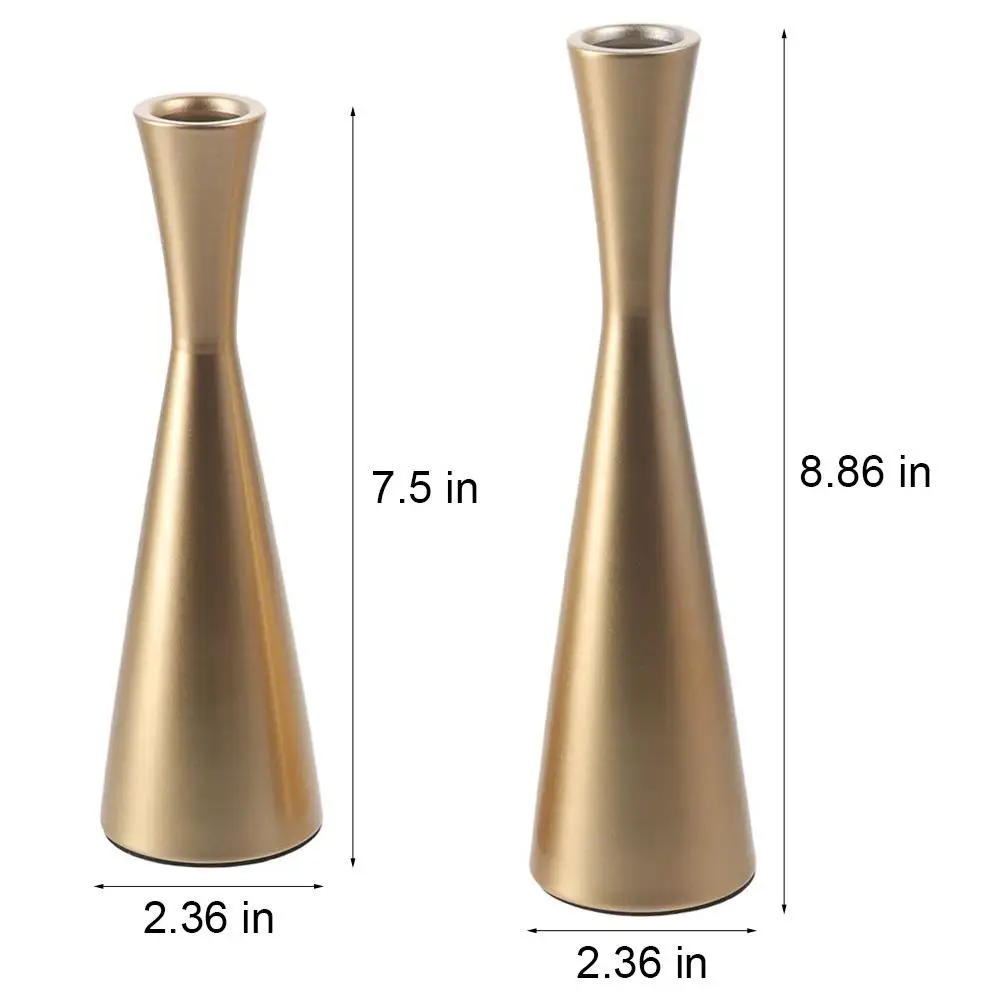 Dinning Decor Gold Candle Holders Iron Metal Taper Candlestick Holders Candle Stand Table Decorative Wedding Dinning Party Decor candle holders