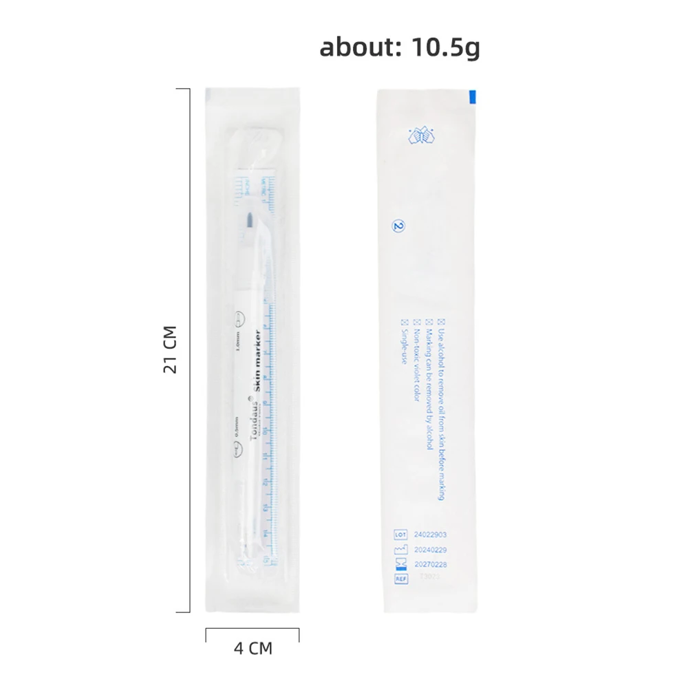 Ear Piercing Tool Piercing Tool 1Pcs Surgical Skin Marker Pen Ear Nose Piercing Facial Beauty Eyebrows Tatoo Eyelash Grafting Makeup Tool Waterproof Blue White