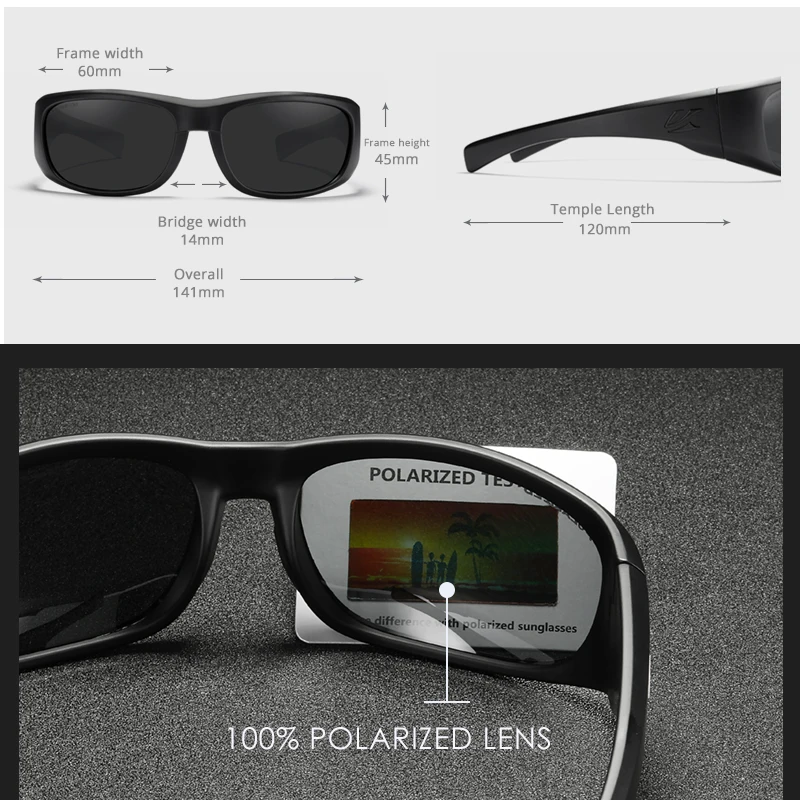 Hot Sale Brand KAENON 2023 Fashion Men Polarized Sunglasses Classic TR90 Frame Impregnable Driving Outdoor Sport Eyewear_voghion.com