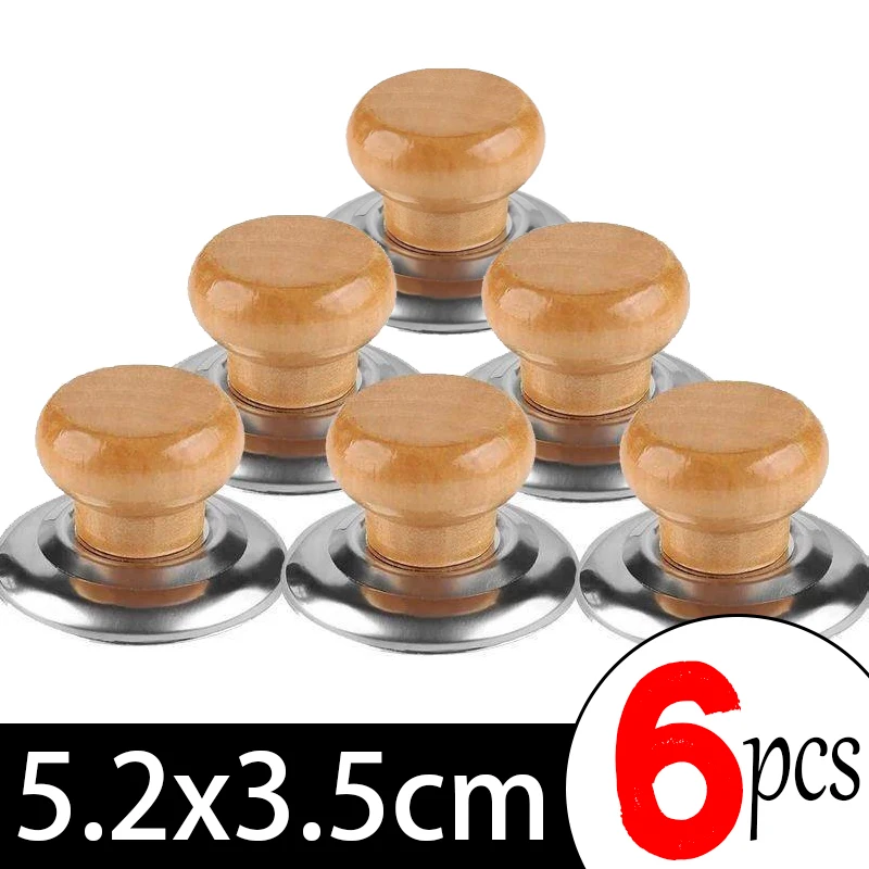 Universal Heat-Resistant Wooden Knob Caps