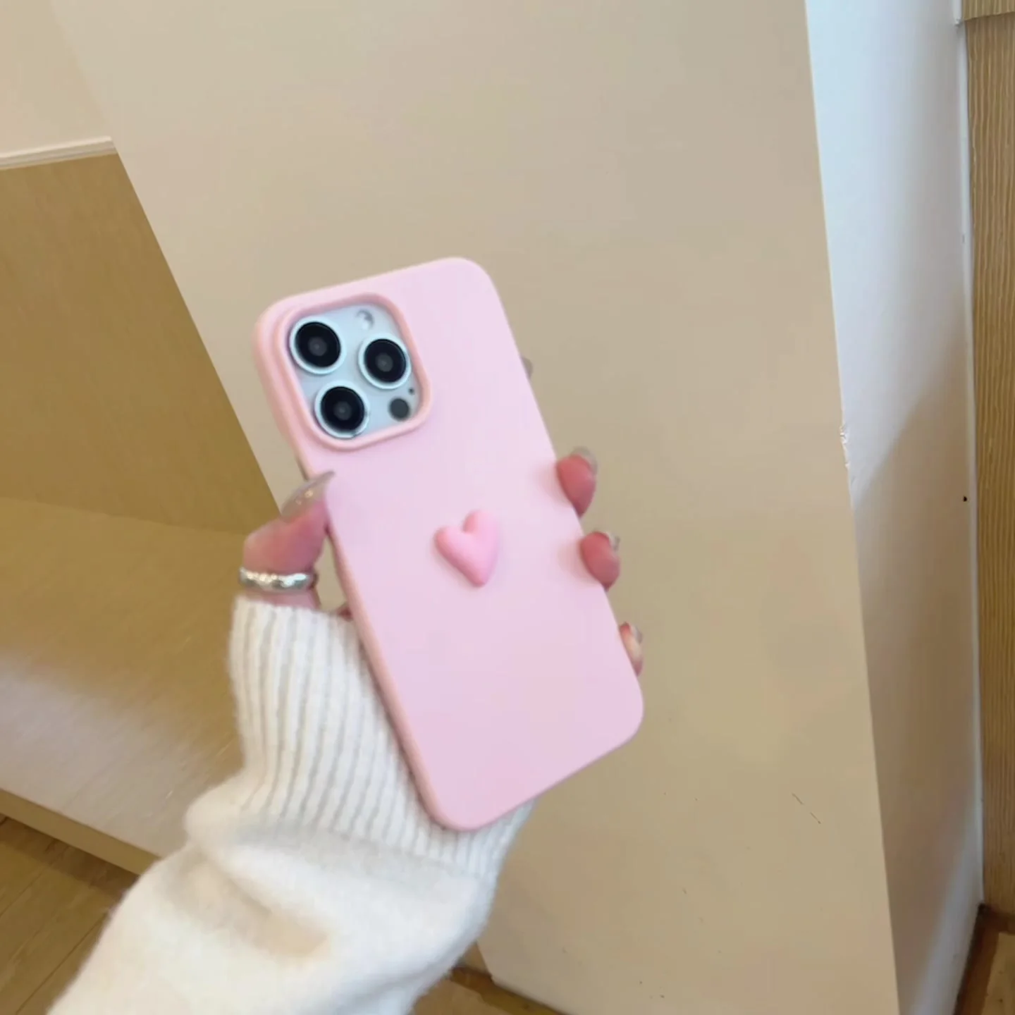 Яркий цвет 3D Love Heart Skin Feel Безграничный мягкий матовый чехол для телефона iPhone 11 12 13
