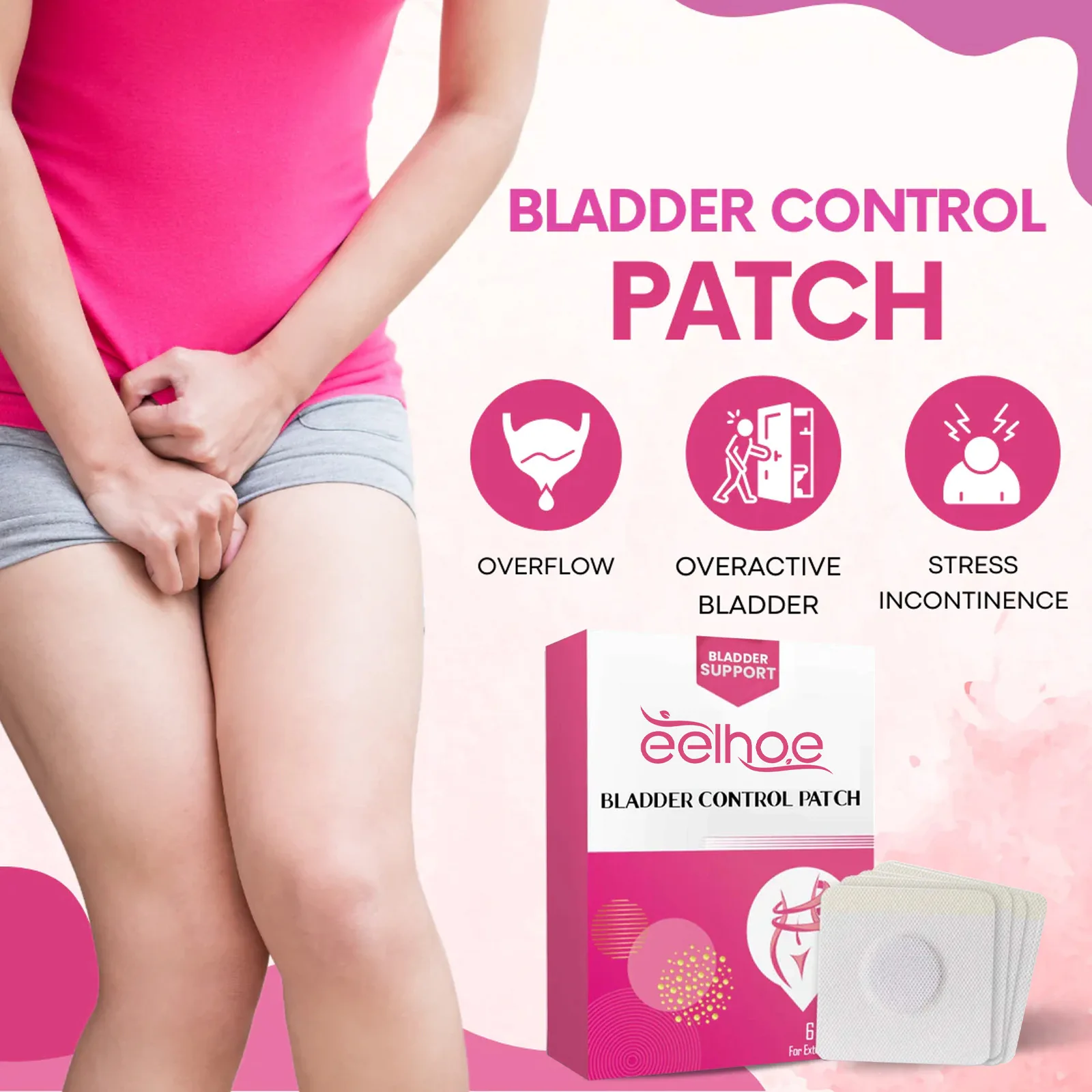 Urine Leakage Patch for Women Treatment Urinary Incontinence Stop Frequent Urination Postpartum Repair Bladder Control Sticker urine leakage patch