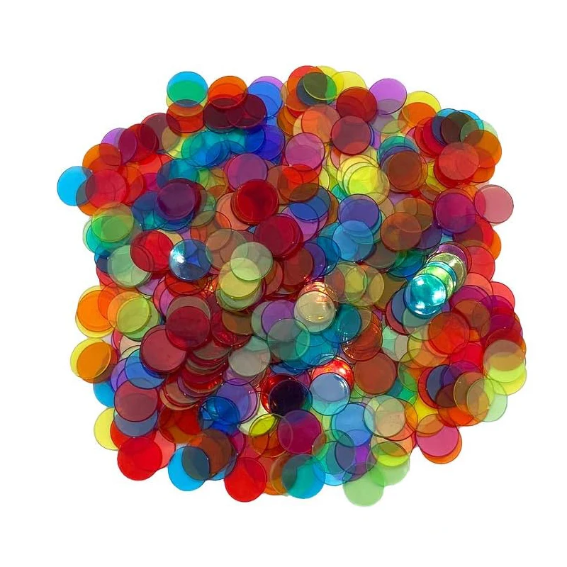 Educational Toys Transparent Bingo Counting Chips Size 19MM Learning Resources Kids Montessori Educational Toys Classroom Teaching Supplies