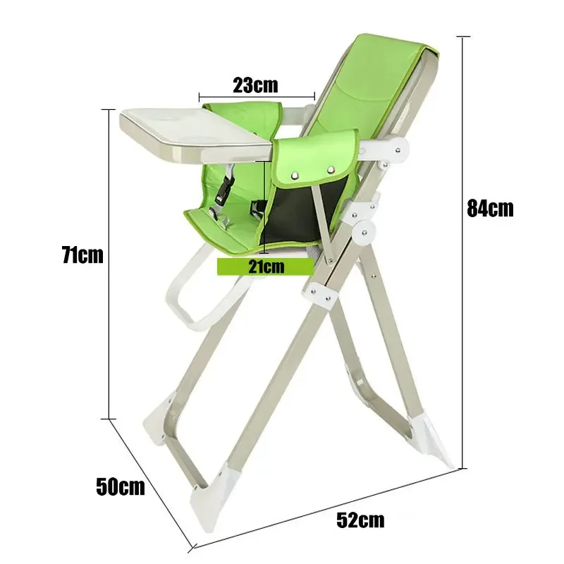 Children's Dining Chair, Foldable Baby Feed Table, Portable Lightweight 4.9KG Kids Highchair