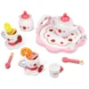 Wood Tea Sets for Kids Pretend Play Kitchen Toys Sets Wooden Teapot Tea Cup Toys for Toddlers tea set for kids 1