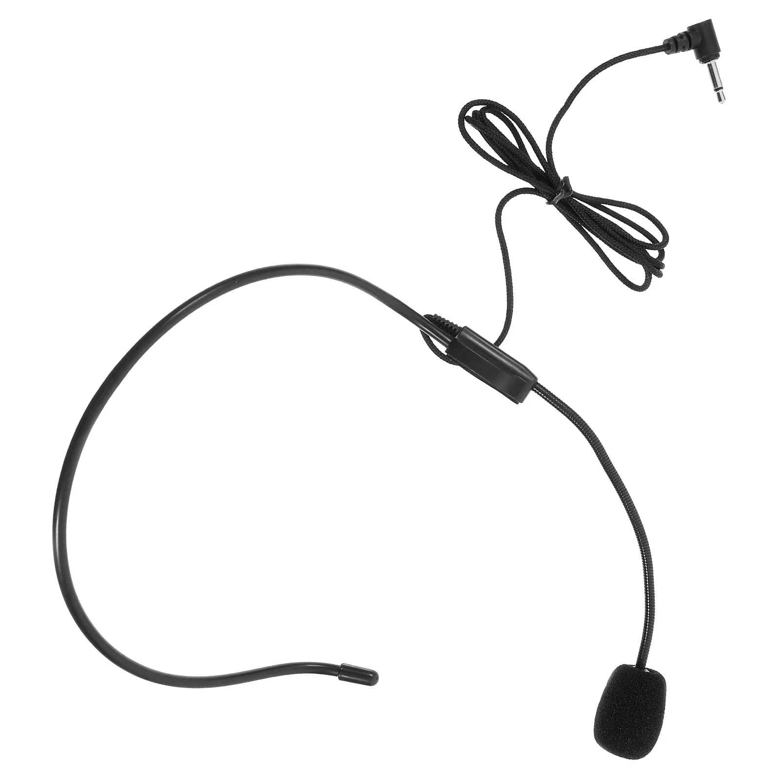 강의용 마이크 헤드셋 3.5mm 조절 가능한 헤드밴드 안정적인 연결 교사용 귀마개형 마이크 투어 가이드 음성용
