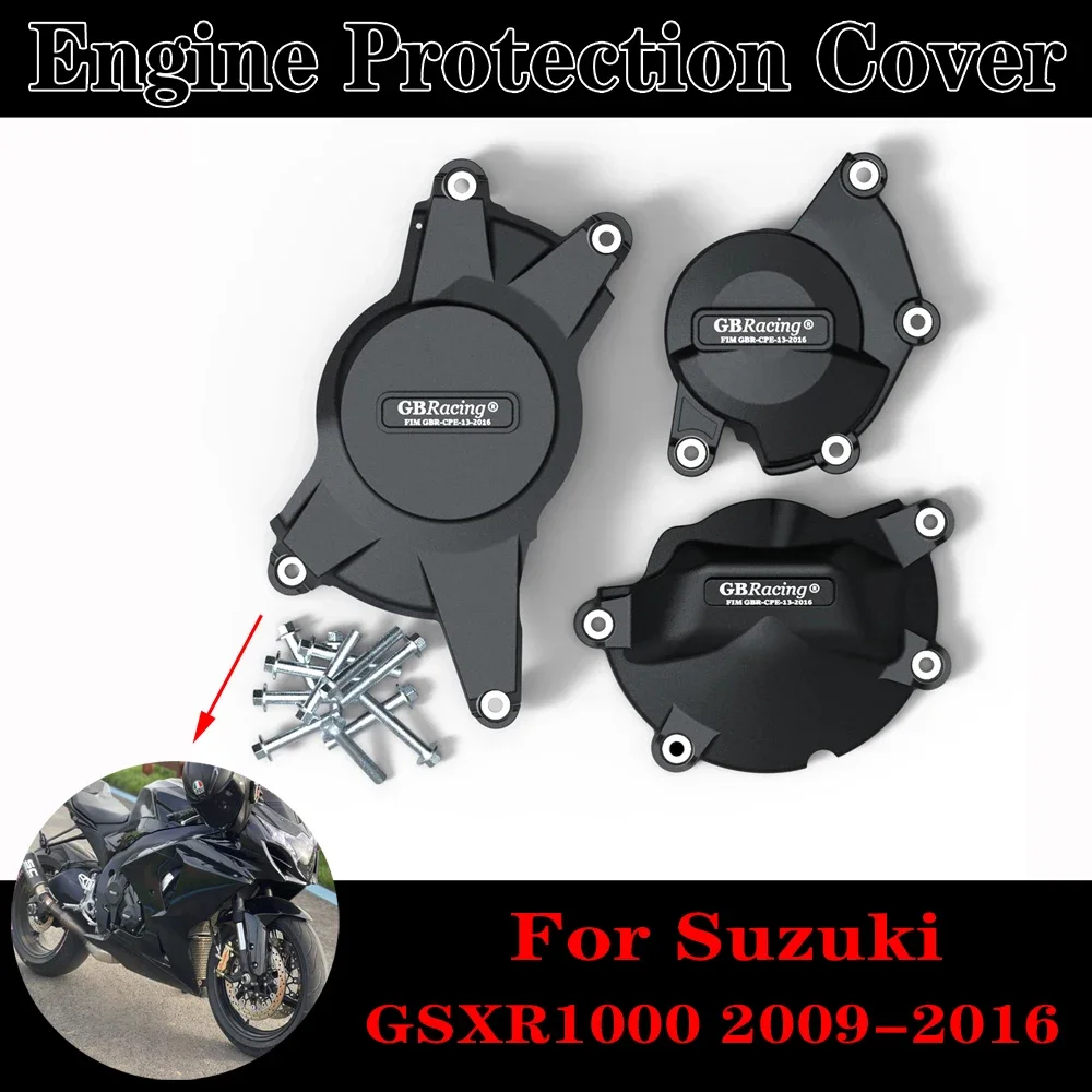 

For Suzuki GSXR1000 Motorcycles Engine Cover Protector Set Case for GB Racing Case for SUZUKI GSXR1000 GSXR 1000 2009-2016 K9