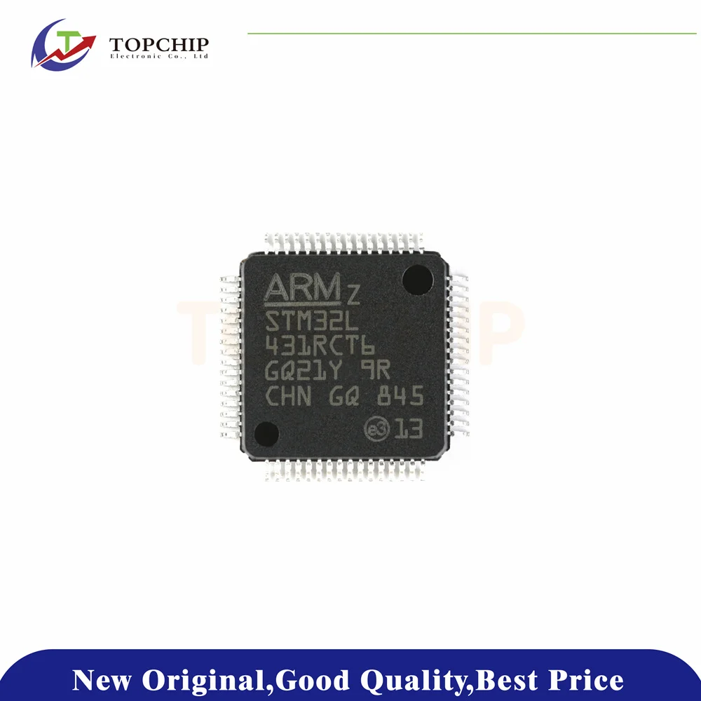 1Pcs New Original STM32L431RCT6 256KB 1.71V~3.6V ARM Cortex-M4 64KB 80MHz FLASH 52 LQFP-64(10x10) Microcontroller Units