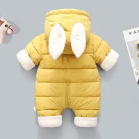 Autumn Baby Boy Winter clothing Overall for Children Infant Thicken kid Clothes Hooded mantle coat Girl snowsuit Jumpsuit Romper 4