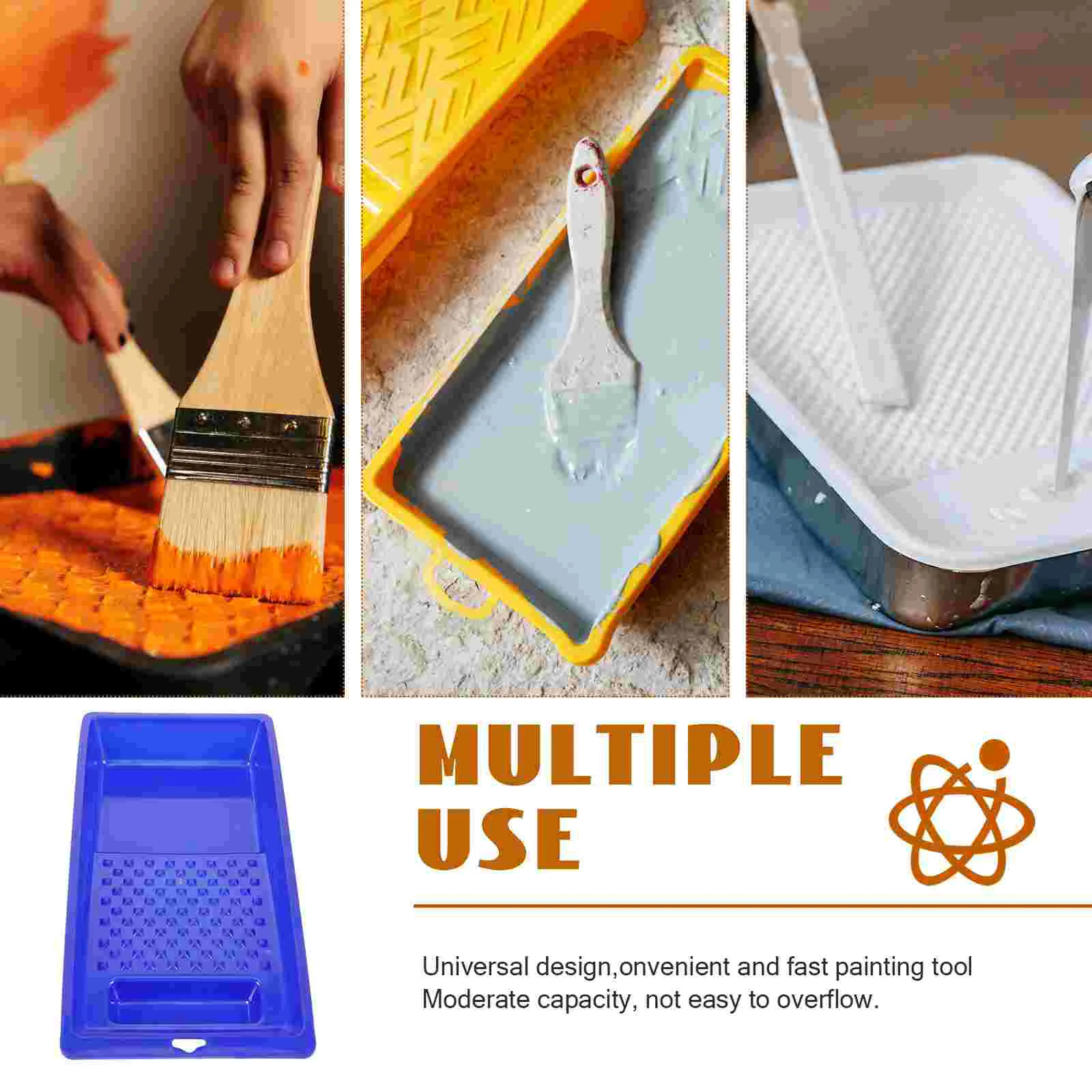 Paint Tray Painting for Decoration Pigment Mixed Storage Container Roller Tools Color Trays Blue Mixing Wall Holders