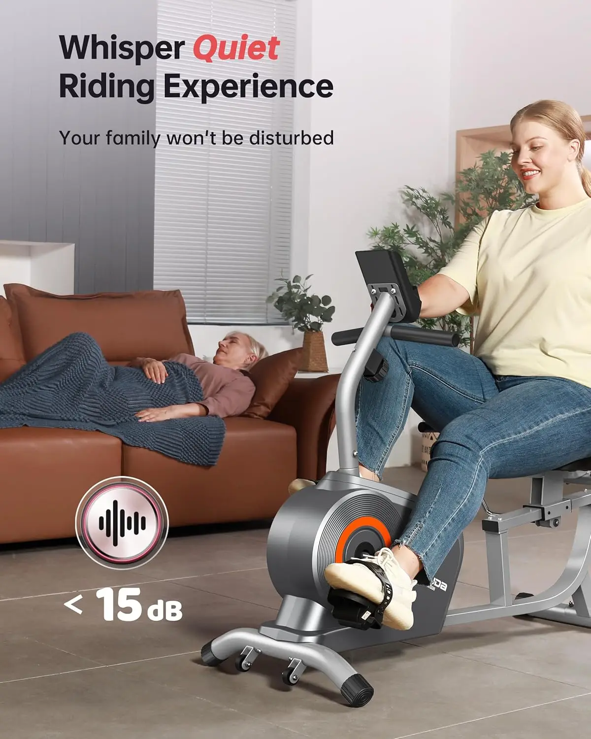 Exercise Bike for Adults Seniors with Quick Adjust Seat, Capacity & 16-level Resistance
