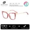 BEMORE Custom Cat Eye Handmade Acetate Prescription Glasses Women Butterfly Blue Light Blocking Photochromic Grey Eyeglasses
