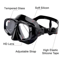 RX Prescription Optical Suba Diving Mask Myopia -1.0 to -8.5 Tempered Lens Anti-fog Free Dive Goggles  freedive 2