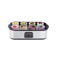 Yogurt Maker Hot Sell 2024 Automatic Stainless Steel Electric Home Prices Frozen Ice Cream Machine With 8 Glass Jar Healthy Home 1