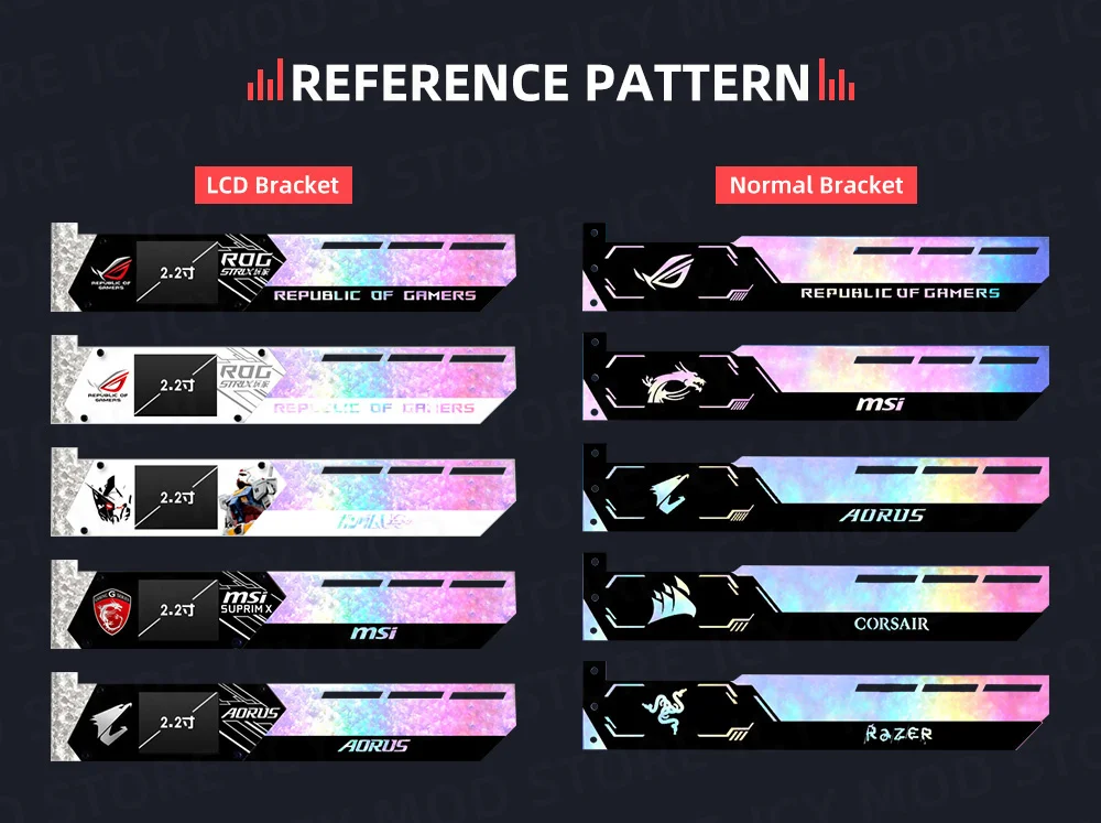 Polegada display de detecção de temperatura rog