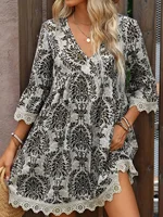 2025Large Size Women's Dress Casual Loose Fit Maxi Gown plus Size Fashionable Clothing for plus Size Women