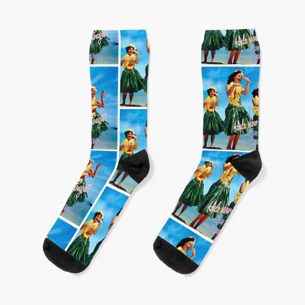 Vintage Hula Poster Socks warm socks happy socks Running socks Socks Ladies Men's historical architecture socks kids socks funny gifts ladies socks men s