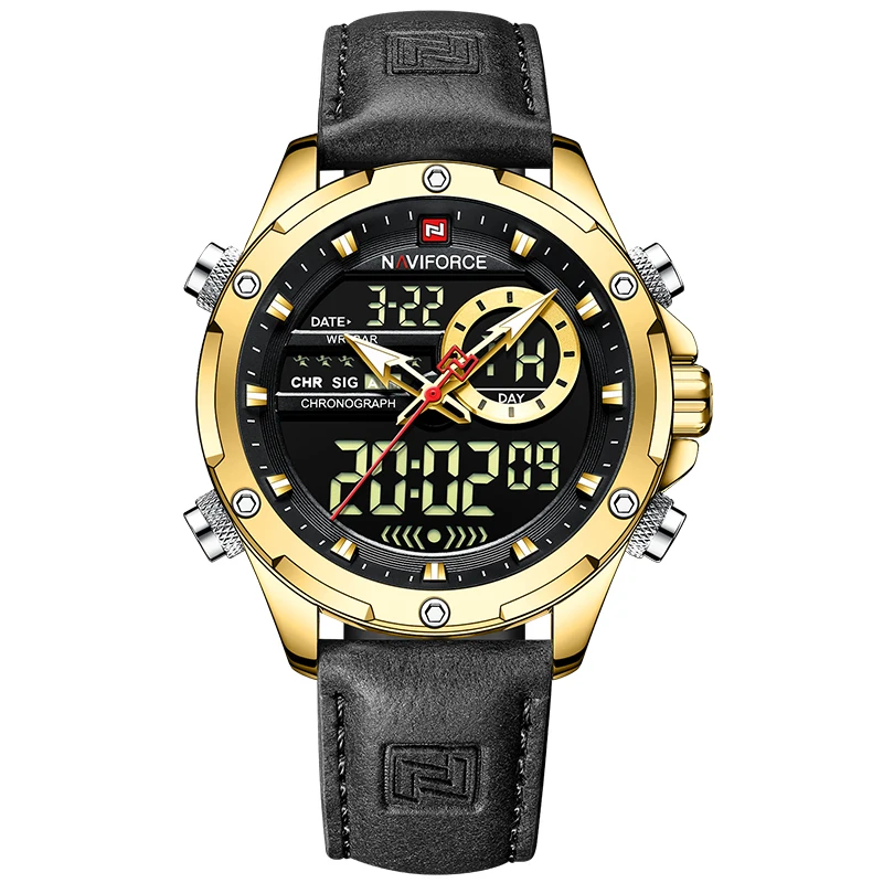 NAVIFORCE Digital Men Military Watch Waterproof Wristwatch LED Quartz Clock Sport Watch Male Big Watches Men Relogios Masculino 