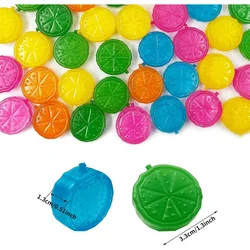 Reusable Plastic Quick-Freeze Fake Ice Cubes - Pack of 20, Easy-to-Clean for Refreshing Cold Drinks (Lemon-20pcs)