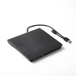 USB 3.0 Type-C Portable External DVD Burner & Reader (Black)