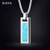 Necklace for Men Natural Turquoise Pendant High end Trendy Brand Tungsten Black Agate Fashion Versatile，Engraving 6