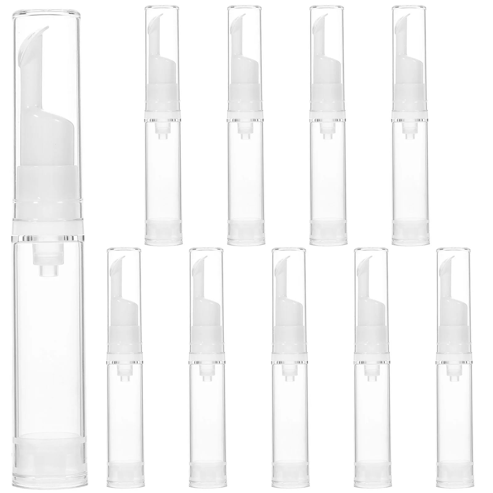 

10 Pcs Thin Tube Vacuum Bottle Airless Pump Bottles Empty Travel Size for Foundation Bottled As