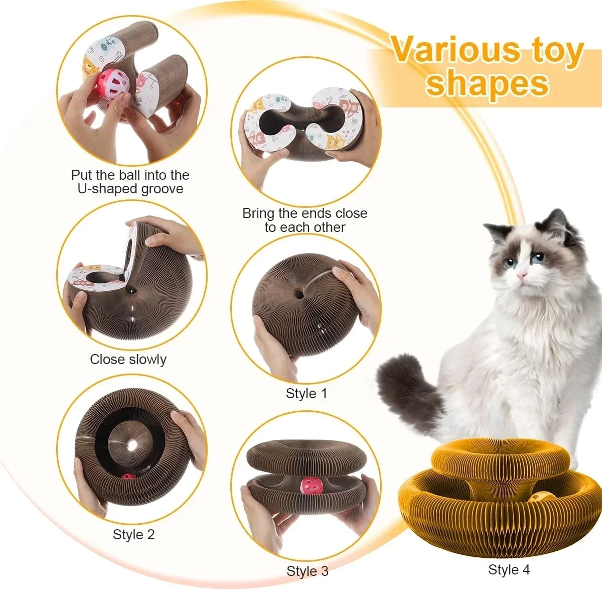 Round Cat Scratcher Toy 4