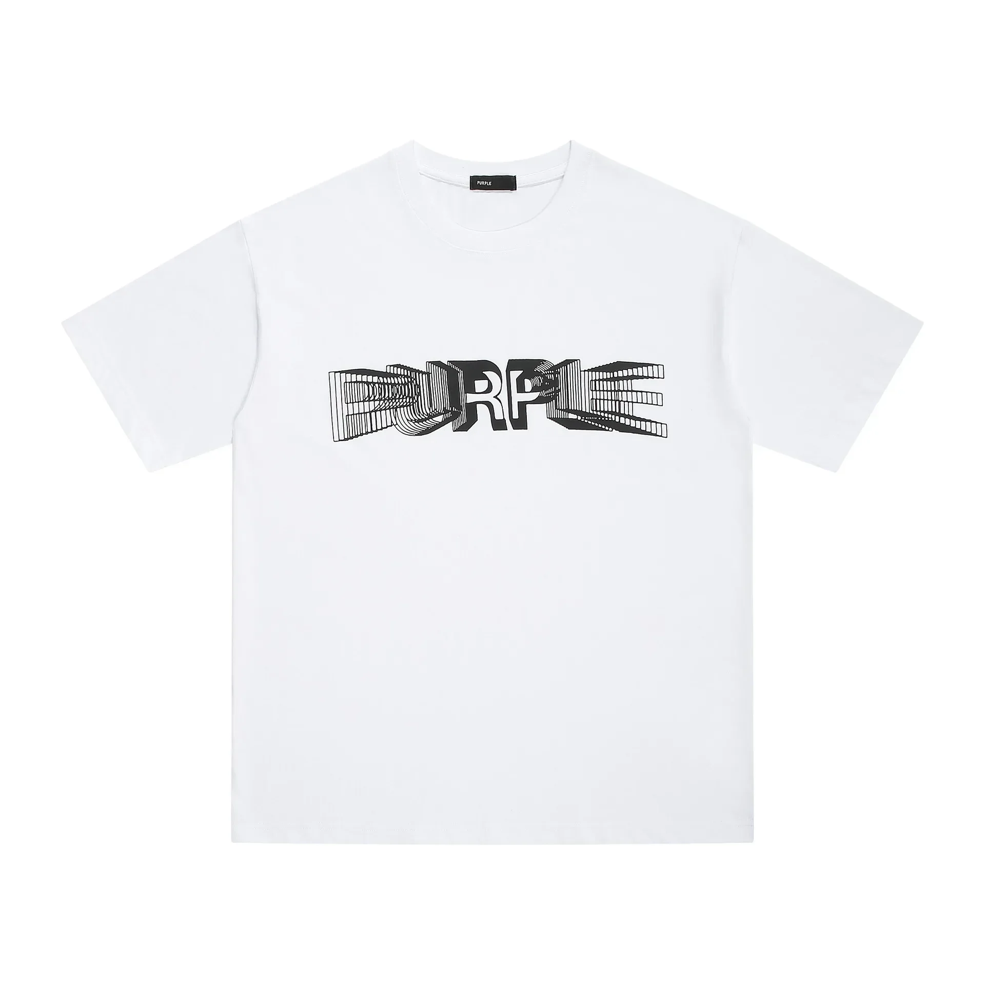 

Новинка лета 2024, Модные фиолетовые брендовые базовые свободные мужские и женские футболки с коротким рукавом и зернистым принтом