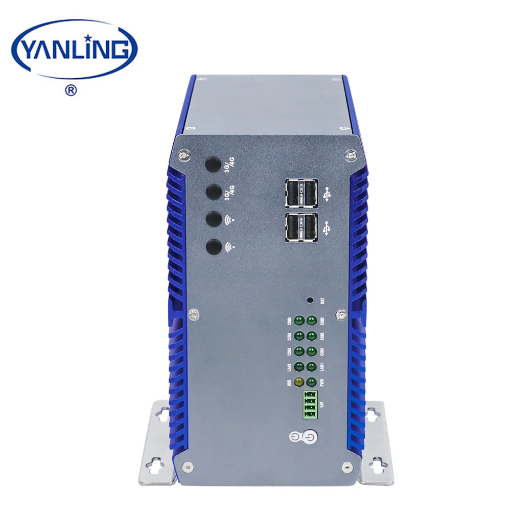 Yanling 팬리스 미니 PC 인텔 J1900 CPU 듀얼 랜 임베디드 컴퓨터, 3개의 미니-PCIE, 1개의 PCI, 1개의 LPT 지원