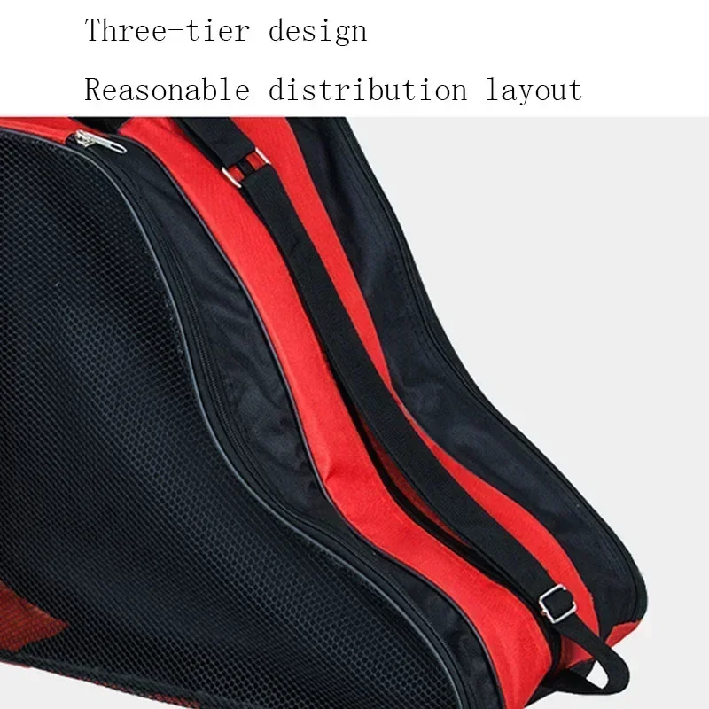 3-layer breathable ice skating roller skates bag, handbag, children's roller skating shoulder bag 6