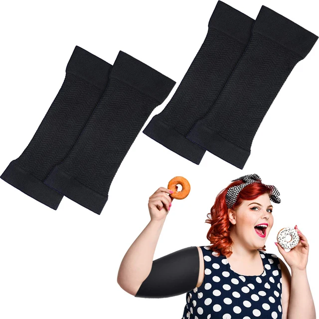 1/2 pair, upper arm shaper women's wrap arm sleeves, compression elastic body shaper, sports fitness slimming sleeves 2