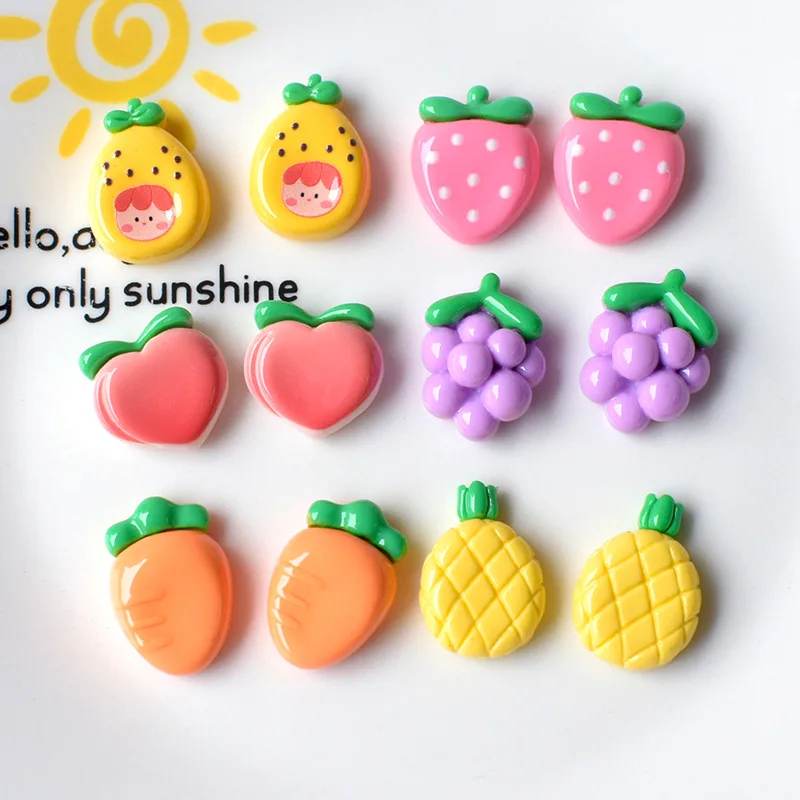 20g/bag Polymer Clay Slices 3D 5mm Polymer Clay Sticker Fruit Series Banana  Pear Cherry Coconut Pineapple