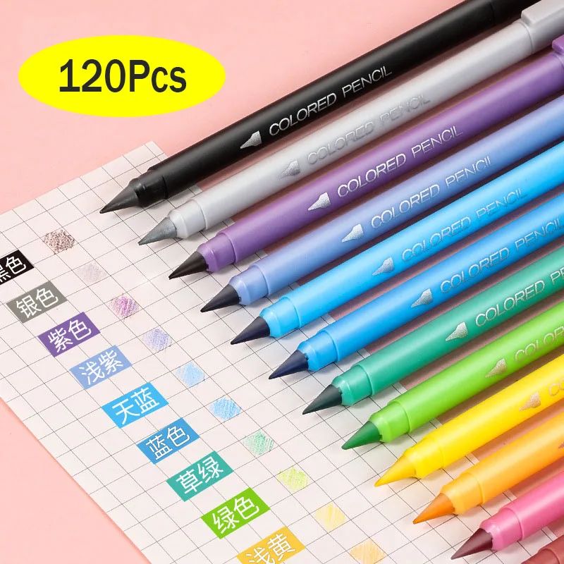 

120colors pencils students posture without sharpening pencils children drawing pencils color sketching pencils wholesale