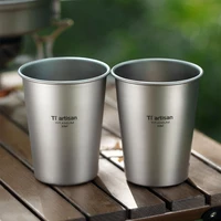 1pc Tiartisan Beer Mug Pure Coffee Mug Single Wall Kitchen Drinkware Kids Beer Milk Water Cup 320ml Camping Tableware 2
