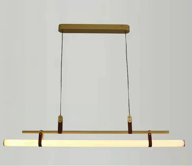 

New Item Simple Luxury Style Modern Indoor Classroom Kitchen Hanging LED Pendant Light Tube
