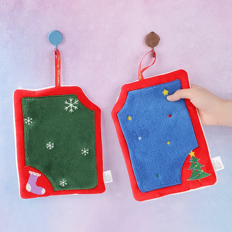 Description Picture 4 of itemChristmas Hand Towel Kawaii Handkerchief Decorative Steering Books Hand Towel for Kitchen Towel for Hand Handkerchief Towel