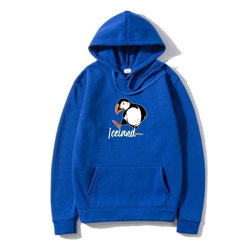 

Iceland Sweatshir With Puffin Bird Outerwear For Men Color Black Navy Autumn S-3Xl Full-Figured Hoody Hoodies