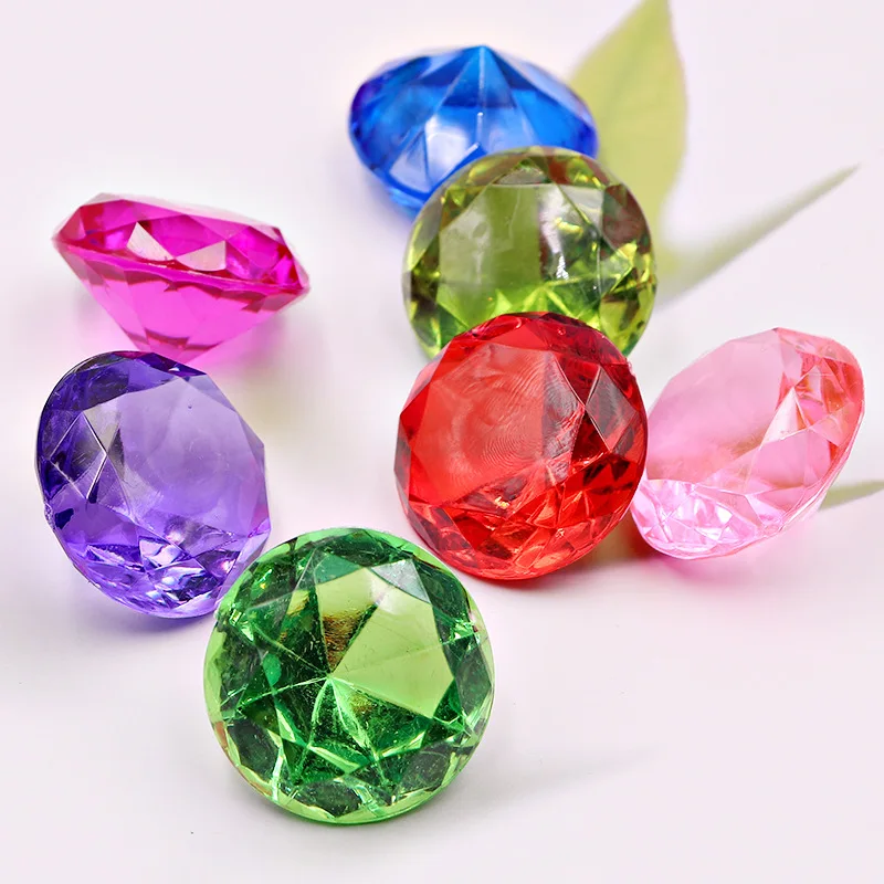 Ezydka 20 Pièces Jouet Diamant Pour Enfants, Jouet De Gemme Acrylique De Diamant De Grande Taille Pour Enfants, Gemmes De Diamant Acryliqu, Diamant Jouet Trésor Pour Cotillons, Décoration Maison