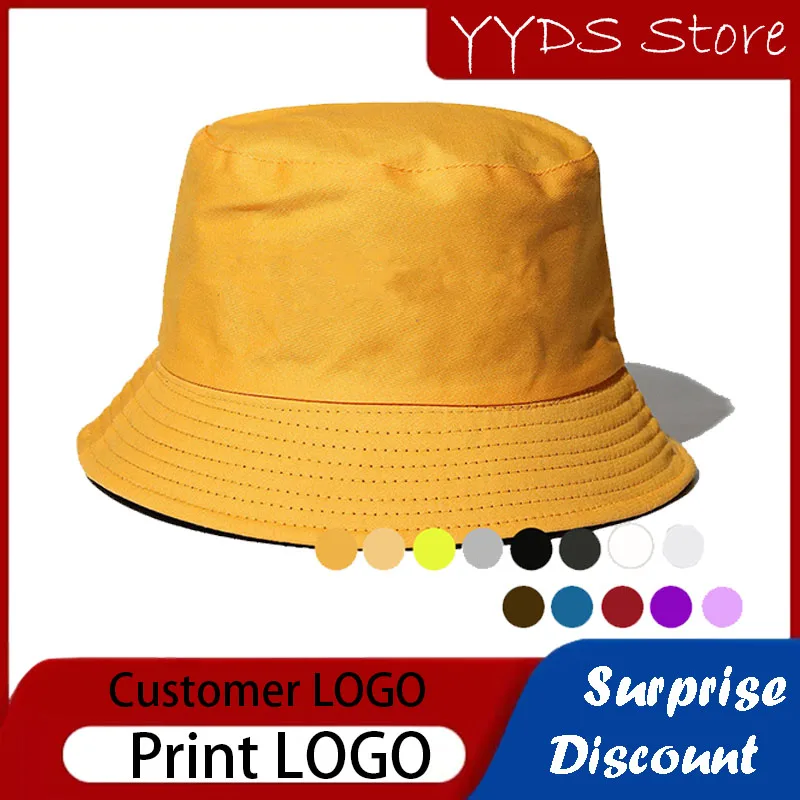 Custom LOGO Cotton Parent-Child Fisherman Hat Outdoor Fishing Hunting Hat Sunscreen Hat Custom Printing Logo Text Gift Hat