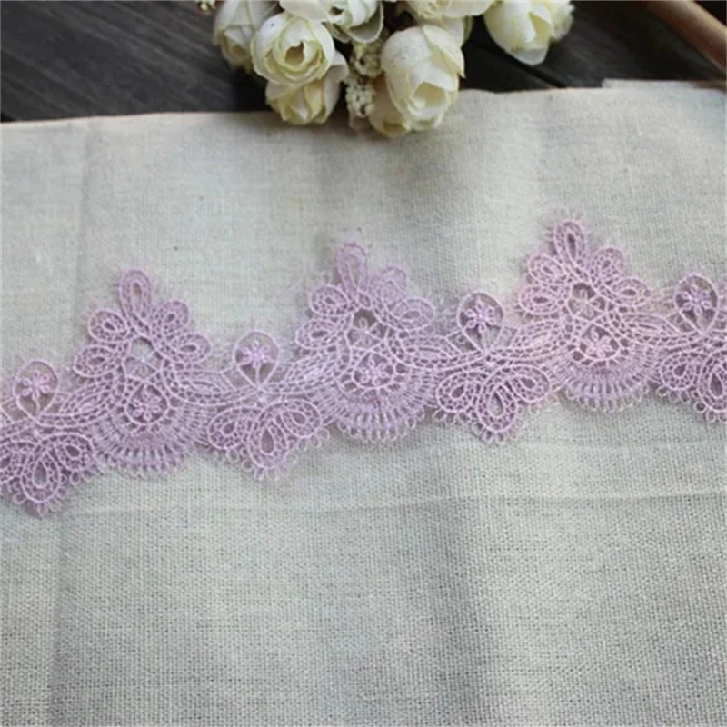 Lace Fabric Lace Ribbon Embroidery Fabric Lace Ribbon DIY Sewing Curtain Clothes Collar Trims Craft Decoration Guipure Supplies 189A4