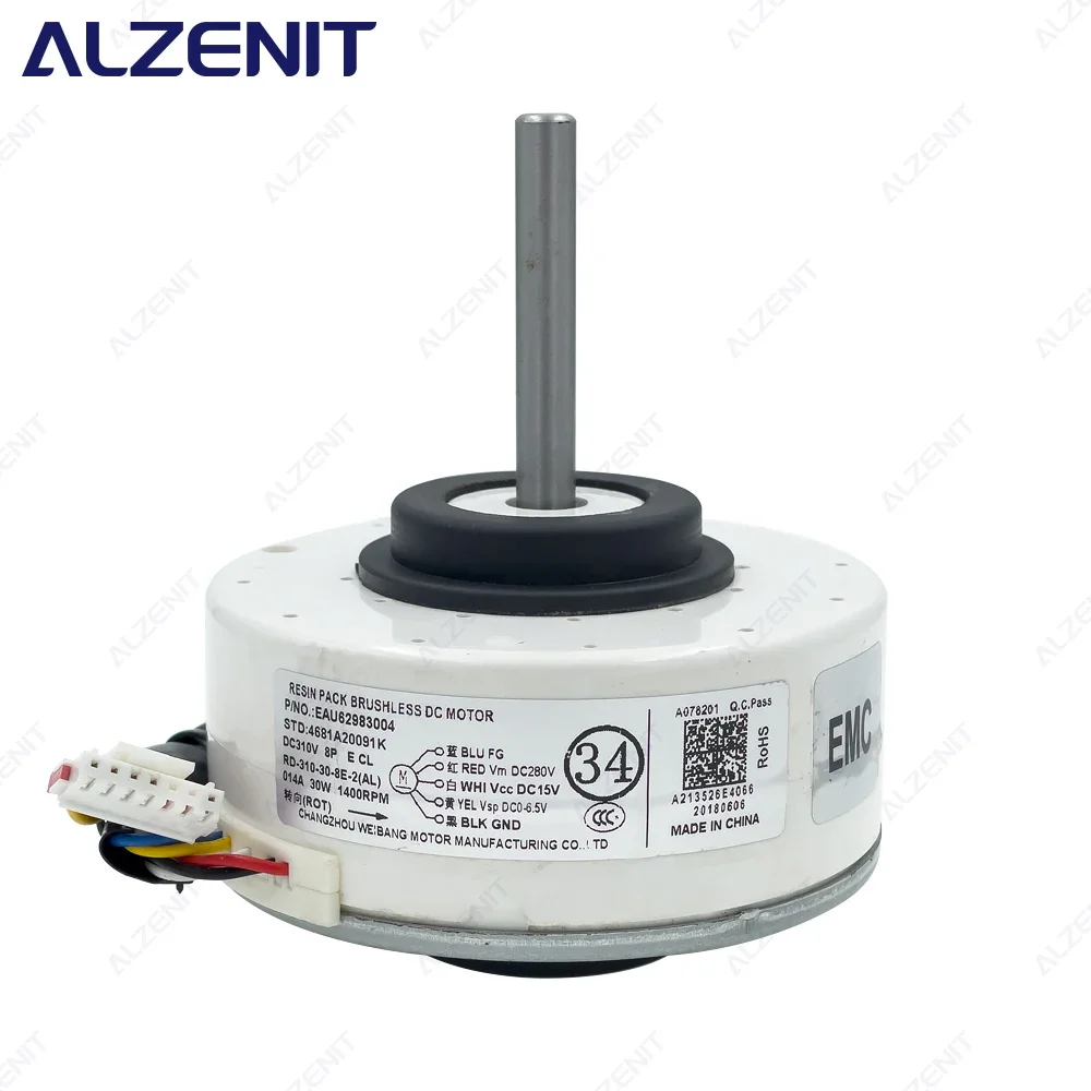 

New For LG Air Conditioner DC Fan Motor RD-310-30-8E-2(AL) SIC-37CVJ-F130-3 EAU62983004 4681A20091K Conditioning Parts