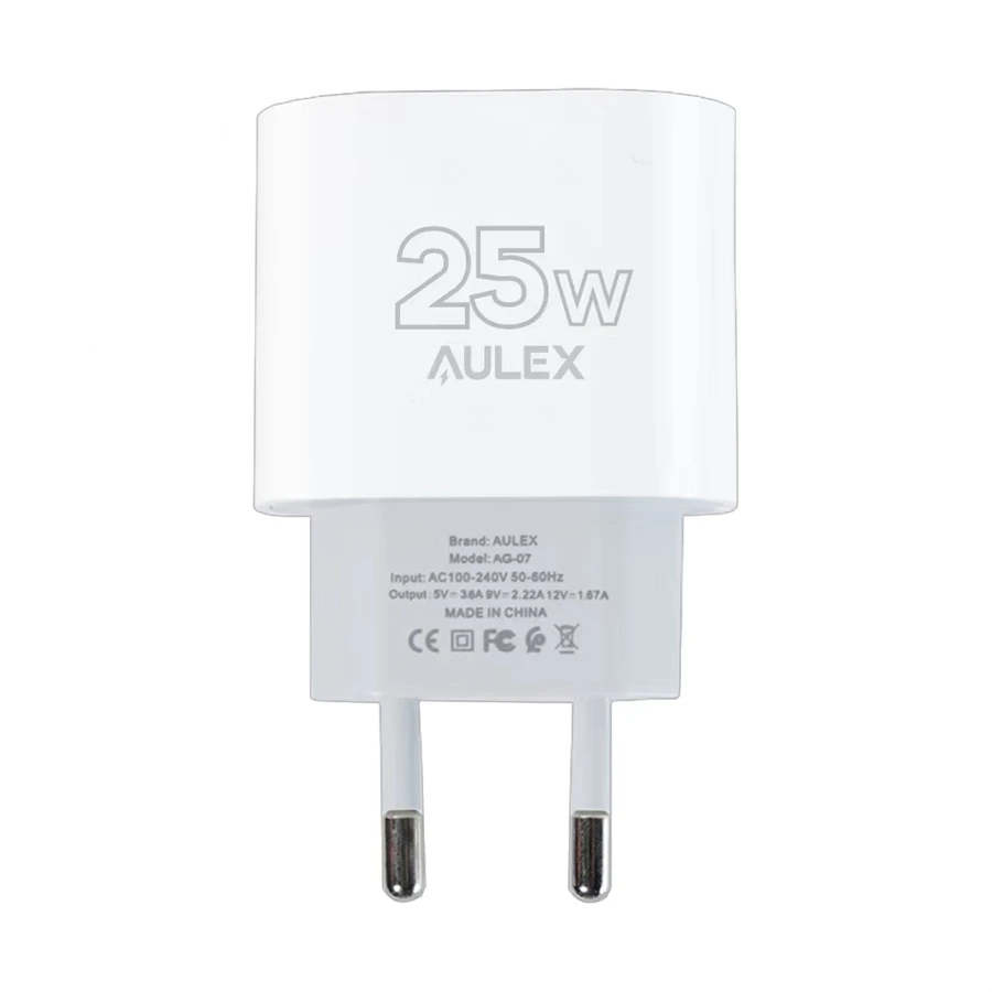 25W USB-C Fast Charger Adapter with PD Quick Charging Technology