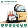 360° rotating kitchen chopping board storage rack, dish drain rack, household double-layer chopstick tube storage rack 1