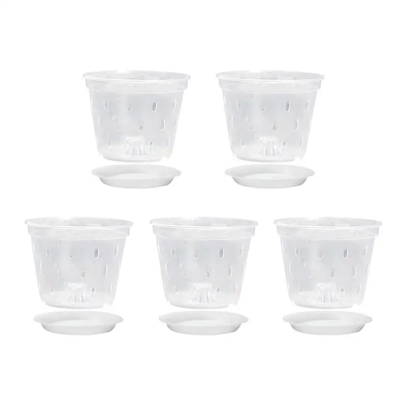 

Orchid Pots For Repotting 5pcs Indoor Outdoor Plants Pots With Drainage Hole Home Accessories For Bedroom Kitchen Garden Patio