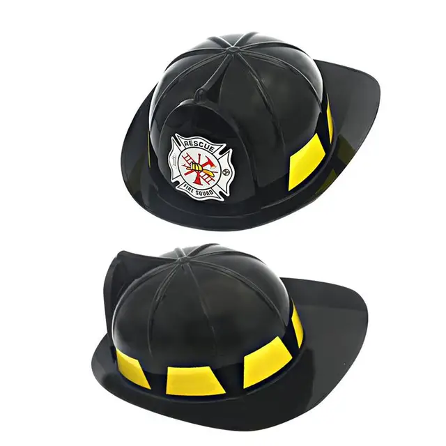 2Pcs Decorative Fire Helmets Simulated Firefighter Hats Adorable Children Toys 1
