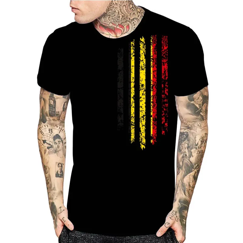

Belgium Funny Flag Mens T-Shirt Short Sleeve Casual 100% Shirts